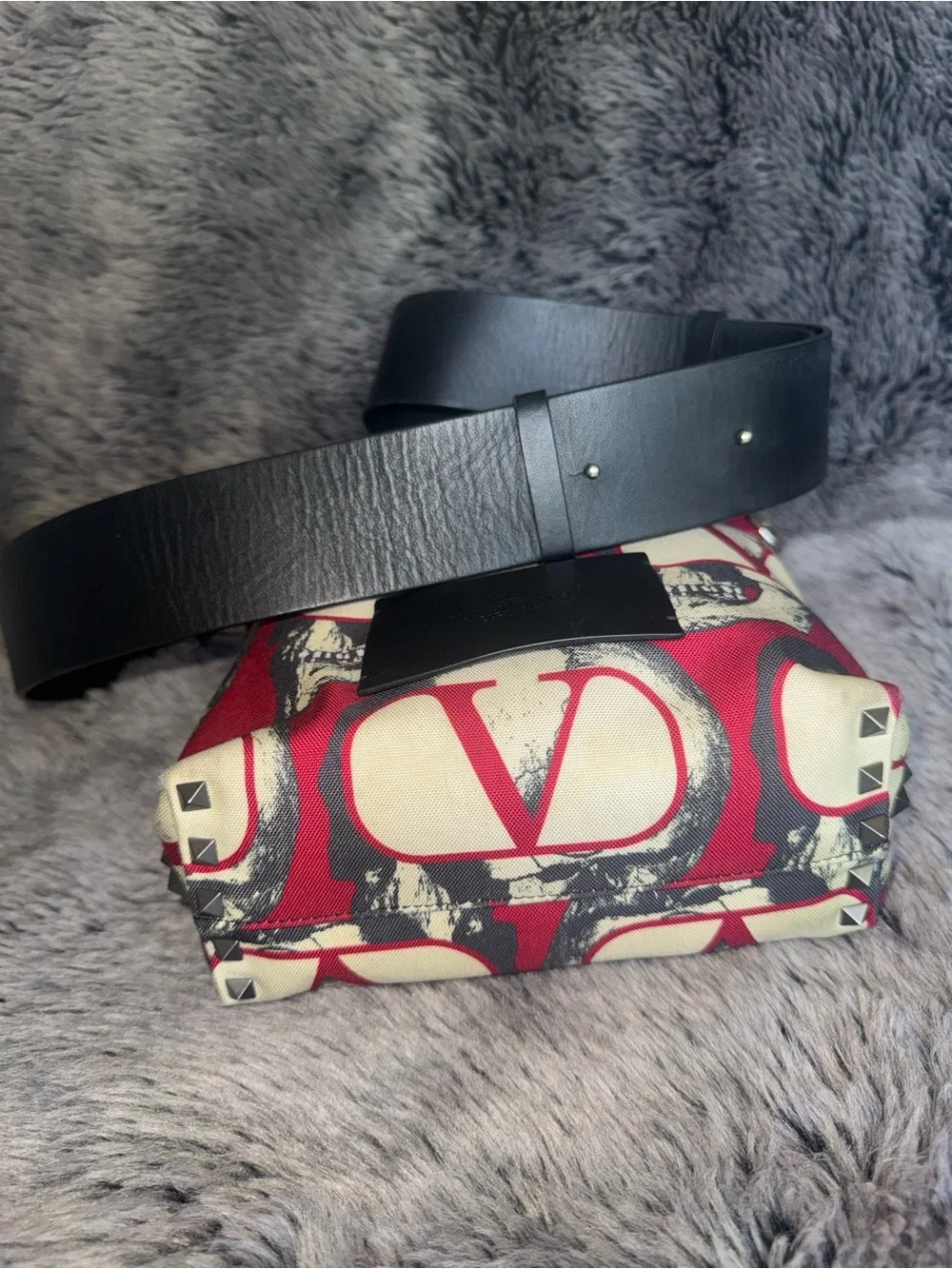 Valentino Garavani Skull VLogo Rockstud Crossbody Messenger Bag